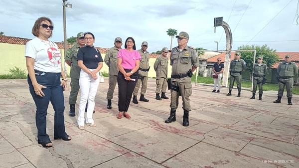 Hemocentro realiza visita ao 3º BPM de Floriano para incentivar a doação de sangue(Imagem:Divulgação/PM)