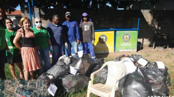 SEMAN coleta mais de 200 kg de materiais recicláveis dos projetos Escola Seletiva e ÓleoColetar.(Imagem:Secom)