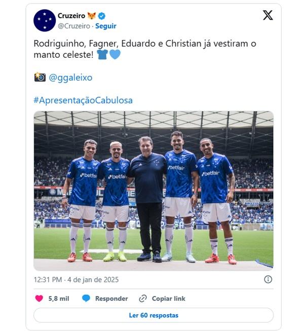 Gabigol é apresentado pelo Cruzeiro em um Mineirão lotado(Imagem:Reprodução)