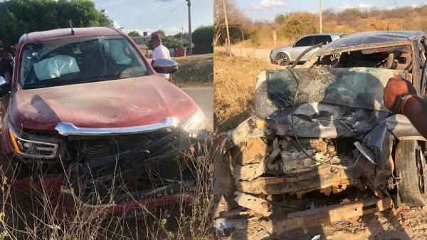 Colisão frontal entre veículos em rodovia deixa candidato a prefeito no Piauí ferido.(Imagem:Reprodução)