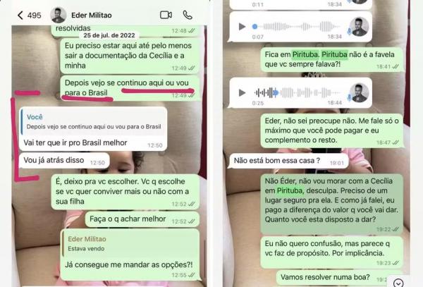 Karoline Lima expõe conversa com Éder Militão.(Imagem:Reprodução/Instagram)