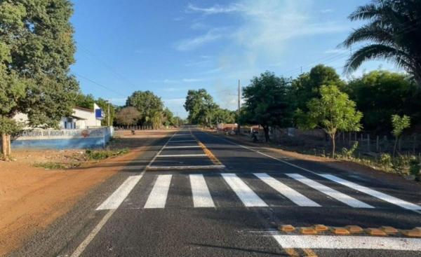 Reforço na sinalização faz parte do plano do Governo do Piauí para a diminuição no número de acidentes e mortes nas estradas estaduais.(Imagem:Divulgação)