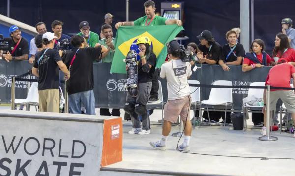 Brasil também garante dobradinha no masculino.(Imagem:Julio Detefon/CBSK/Direitos Reservados)