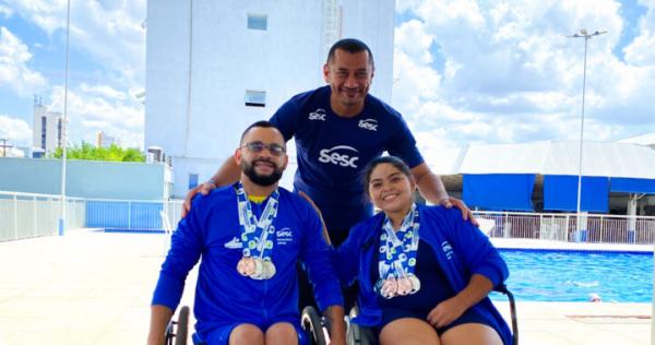 Atletas do Sesc no Piauí conquistam 11 medalhas no XIV Meeting Cearense de Paranatação.(Imagem:Divulgação)