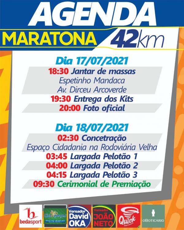 I Maratona ADECOS será realizada neste domingo (18)(Imagem:Divulgação)