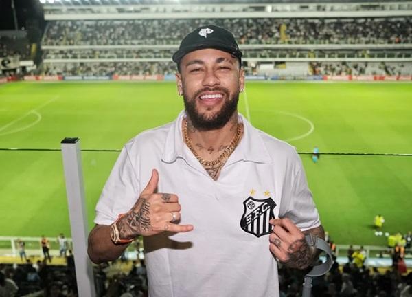 Neymar na Vila Belmiro para Santos x Audax Italiano(Imagem:Divulgação/SantosFC)