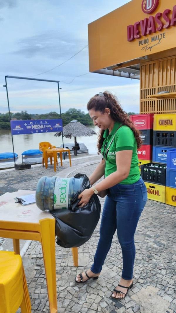 Projeto Ecotampas: Prefeitura de Floriano arrecada 55kg de tampinhas no primeiro recolhimento de 2025(Imagem:Reprodução/Secom)