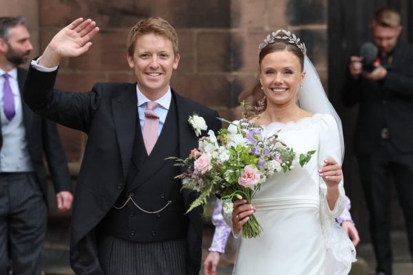 A união de Hugh Grosvenor e Olivia Henson foi descrita pela imprensa como o ?casamento do ano do Reino Unido?(Imagem:Chris Jackson/Getty Images)