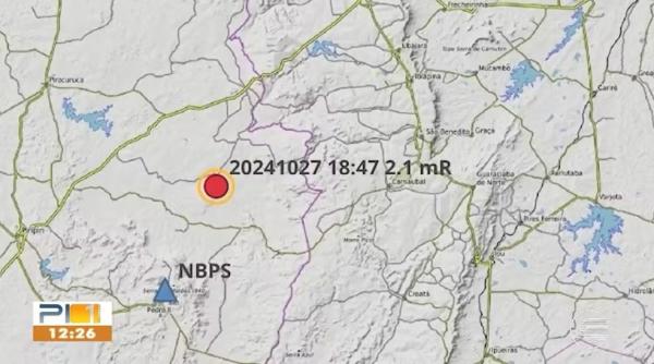 Labsis registra leve tremor de terra na zona rural de Domingos Mourão, no Piauí.(Imagem:TV Clube)