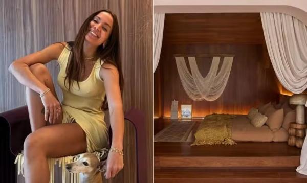 Anitta explica cama no chão de nova casa.(Imagem:Reprodução/Instagram)