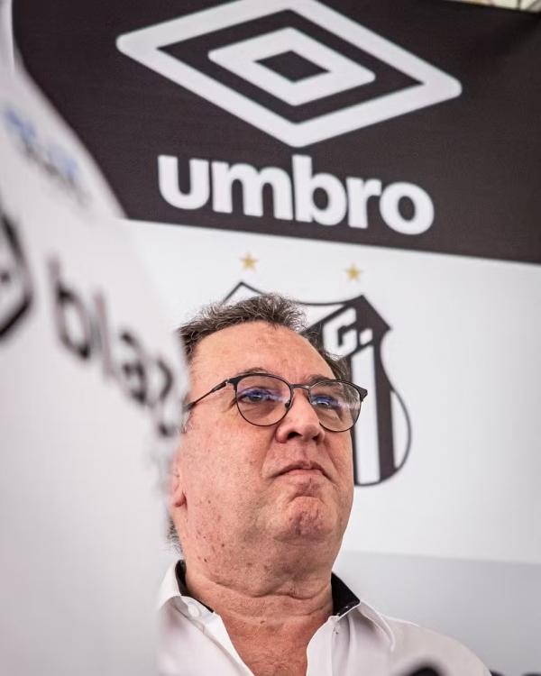 Marcelo Teixeira, o presidente do Santos.(Imagem:Raul Baretta/ Santos FC)