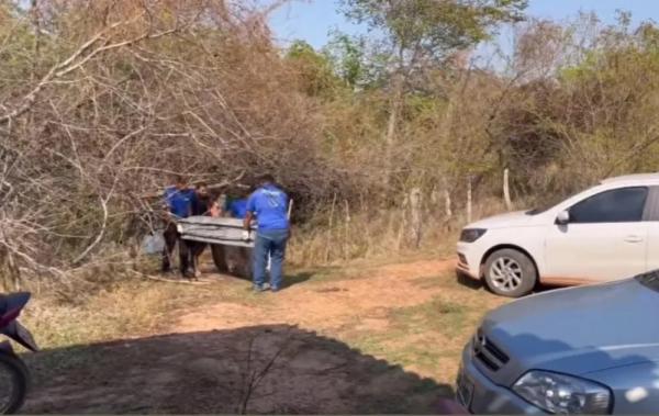 Equipes de resgate e moradores locais realizaram buscas no Rio Parnaíba após o desaparecimento de Luiz Noleto, encontrado sem vida na manhã desta quinta-feira.(Imagem:Divulgação)