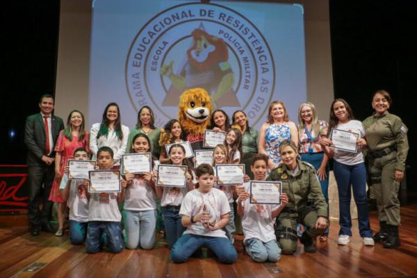 Formatura do Proerd emocionante para 145 alunos do Sesc Centro Educacional de Teresina.(Imagem:Divulgação)