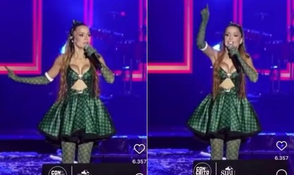 Maiara faz desabafo sobre críticas à voz durante show.(Imagem:Reprodução/Instagram)