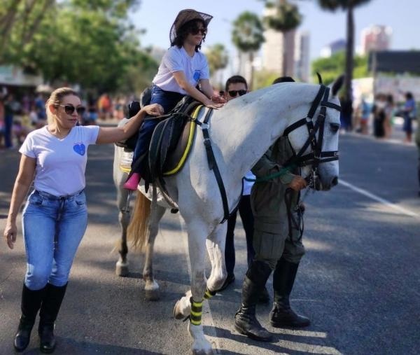 Em 2024, o Centro Estadual de Equoterapia realizou mais de 2 mil atendimentos aos mais de 180 praticantes assistidos nos núcleos de Teresina e Parnaíba.(Imagem:Divulgação)