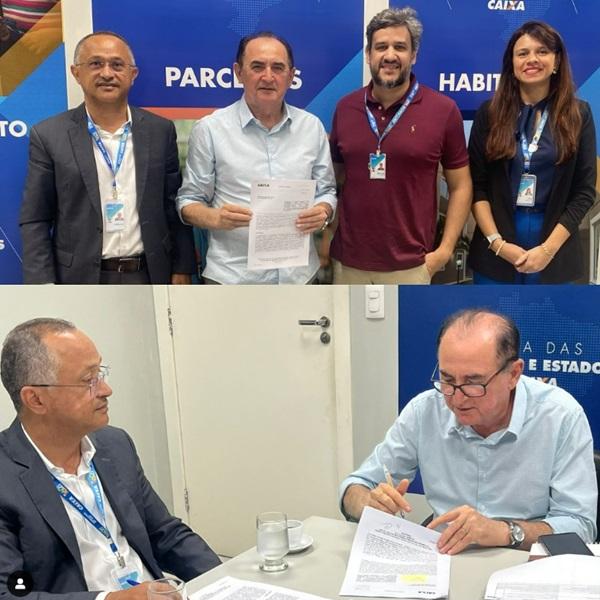 Prefeito Antonio Reis firma convênio para melhorias de acesso à orla do Rio Parnaíba em Floriano(Imagem:Reprodução/Instagram)