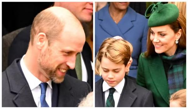 O Príncipe William e a Princesa Kate Middleton com o filho, Príncipe George.(Imagem:Getty Images)