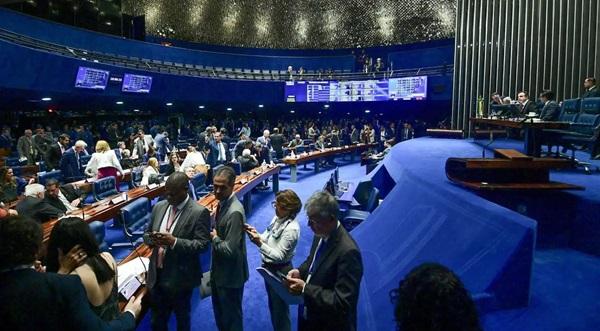 Plenário do Senado Federal durante sessão deliberativa ordinária(Imagem:Pedro França/Agência Senado)