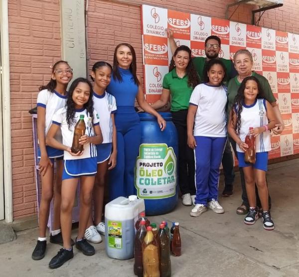 Projeto Óleocoletar realiza 5ª coleta de óleo vegetal em escolas municipais de Floriano e recolhe mais de 150 litros.(Imagem:Reprodução/Instagram)