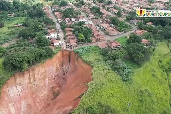 Voçoroca leva município maranhense a decretar calamidade pública(Imagem:Reprodução/Prefeitura de Buriticupu)