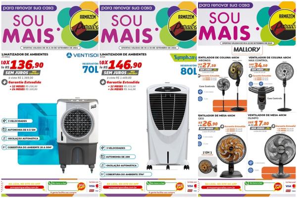 Enfrente o calor com as ofertas imperdíveis do Armazém Paraíba(Imagem:Divulgação)