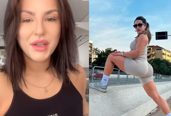 Kéfera mostra antes e depois dos glúteos.(Imagem: Reprodução/Instagram)