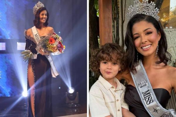 A nova Miss Universe Brasil, Luana Cavalcante, é a primeira mamãe a vencer o título.(Imagem:Divulgação)