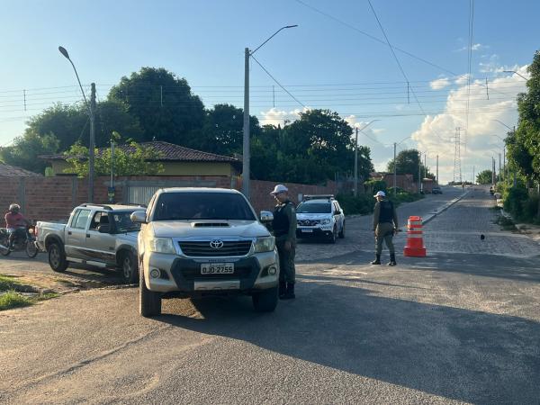 Blitz operacional reforça segurança e combate infrações em Floriano.(Imagem:Divulgação/PM)