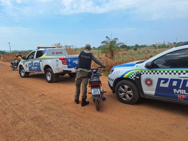 Polícia Militar recupera moto roubada em menos de 30 minutos em Floriano.(Imagem:Divulgação/PM)