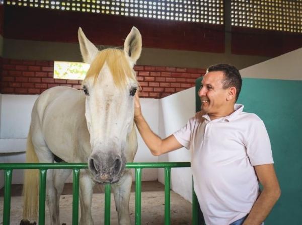 Equoterapia da PMPI auxilia na evolução de criança com autismo.(Imagem:Divulgação)