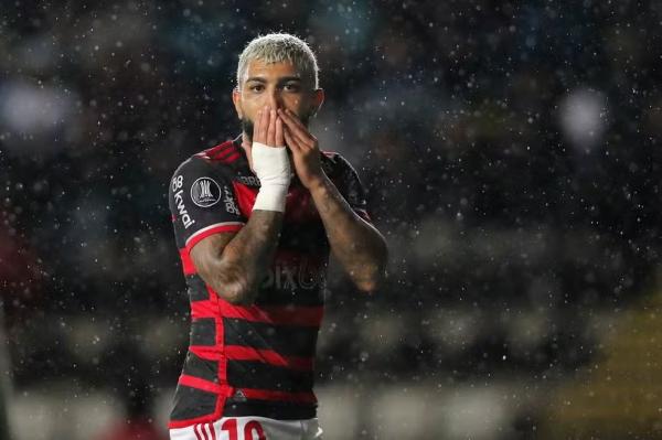 Gabigol; Flamengo; Palestino; Libertadores.(Imagem:Javier TORRES / AFP)