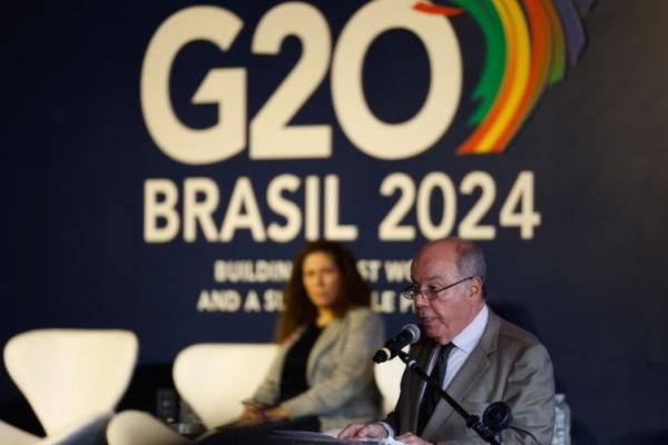 Ministro das Relações Exteriores, Mauro Vieira, participa do ?States of the Future?, evento paralelo à Reunião Ministerial de Desenvolvimento do G20.(Imagem:Fernando Frazão/Agência Brasil)