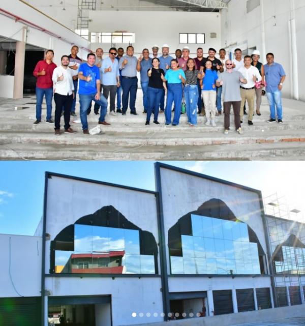 Prefeito de Floriano e equipe avaliam avanços na reforma do Mercado Público Central.(Imagem:Reprodução/Instagram)