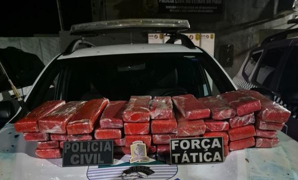 Passageiro é preso com 40 tabletes de maconha em ônibus.(Imagem:PC-PI)