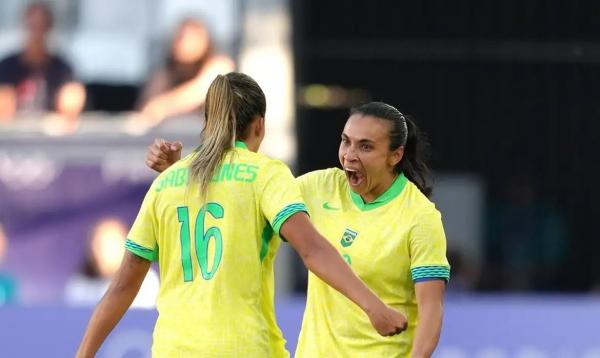 Gabi Nunes marcou o gol da partida após passe açucarado de Marta.(Imagem:Reprodução Instagram/FIFA Womens World Cup)