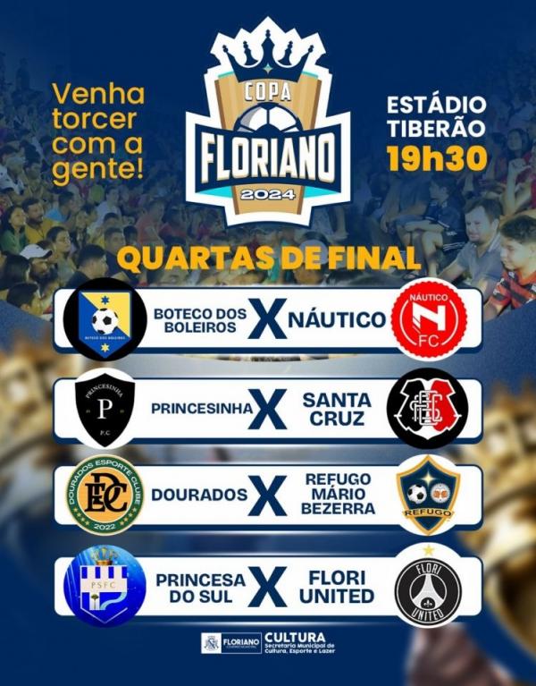 Sorteio define times que se enfrentarão nas quartas de final da Copa Floriano.(Imagem:Secom)