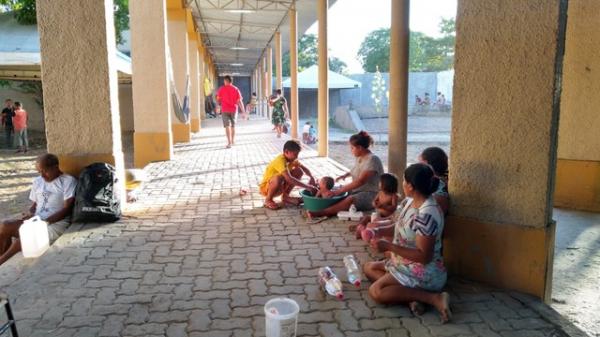 Venezuelanos em Centro Social, na Zona Norte de Teresina.(Imagem:Rafaela Leal/G1 PI)