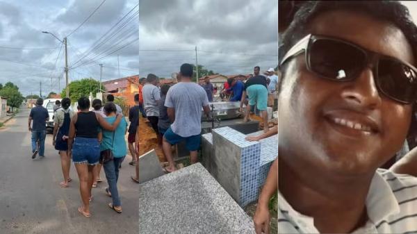 Kecio Francisco dos Santos Lopes morreu após queda de ponte entre MA e TO e foi sepultado no PI.(Imagem:Reprodução/Mikaella Ramos)