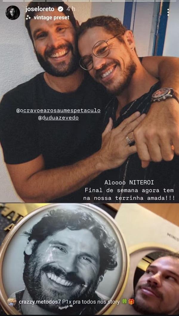 José Loreto e Dudu Azevedo(Imagem:Reprodução/Instagram)