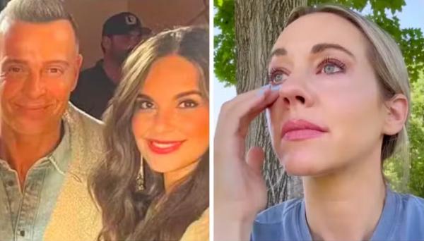 Samantha Cope chorando em vídeo após vir à público o fim de seu casamento com Joey Lawrence por affair com a atriz brasileira Melina Alves.(Imagem:Instagram)