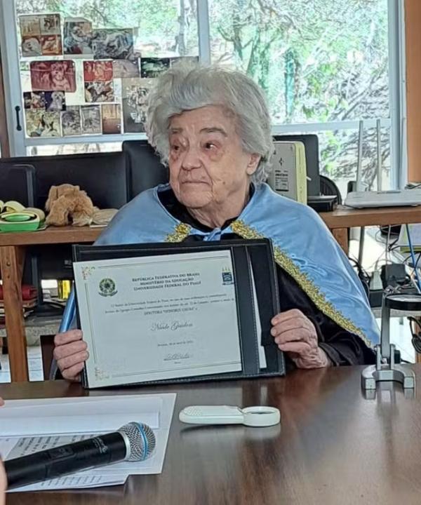 UFPI concede título de Doutora Honoris Causa à renomada arqueóloga Niède Guidon.(Imagem:Renan Nunes / TV Clube)