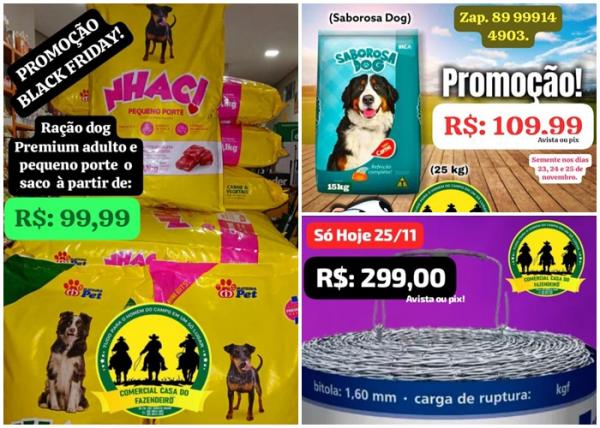 Casa do Fazendeiro em Barão de Grajaú oferece promoções imperdíveis nesta Black Friday.(Imagem:Divulgação)