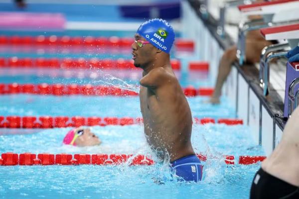 Gabriel Araújo nas Paralimpíadas de Paris.(Imagem:Adam Pretty/Getty Images)