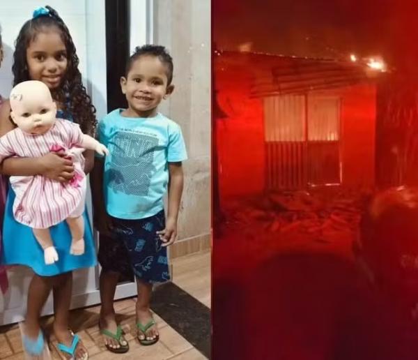 Duas crianças morrem trancadas em incêndio na casa onde moravam, no Centro-Norte do Piauí.(Imagem:Reprodução)