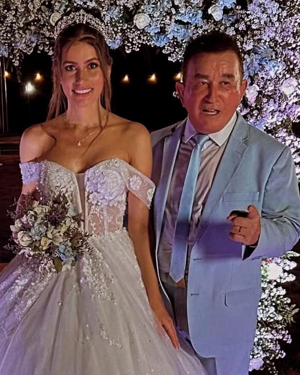 O casamento de Amado Batista com a Miss Calita Franciele.(Imagem:Reprodução/Instagram)