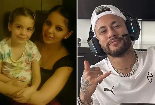 Húngara Gabriella Gaspar e Jázmin Zoé, sua filha, que afirma ser de Neymar.(Imagem:Reprodução/Instagram)