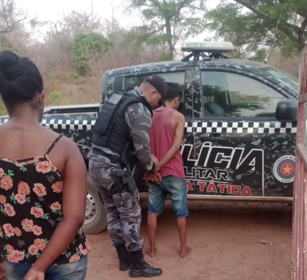 Homem é preso por agredir companheira e ameaçar cunhado na zona rural de Floriano.(Imagem:Divulgação)