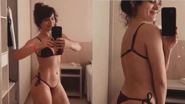 Bianca Bin mostra evolução no shape ao posar de biquíni no seu quarto.(Imagem:Reprodução/Instagram)