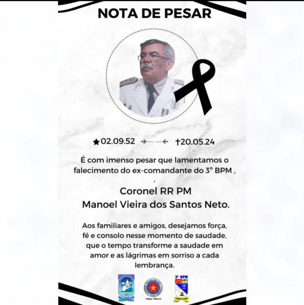 Nota de pesar(Imagem:Reprodução/Instagram )