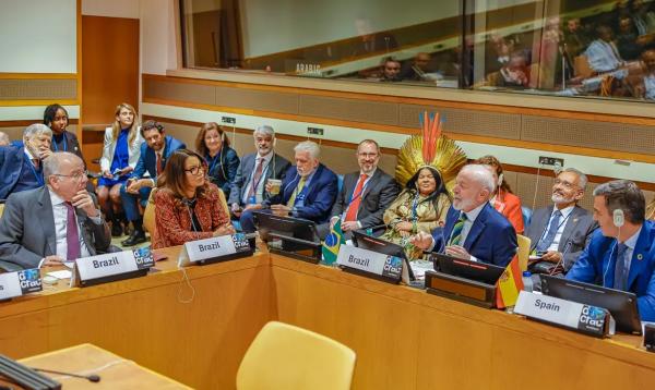 Presidente discursou em evento paralelo à ONU em Nova York.(Imagem:RICARDO STUCKERT/PR)